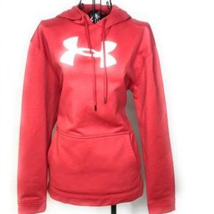 Under Armour Women Red Hustle Active Hoodie Sweater Youth Large